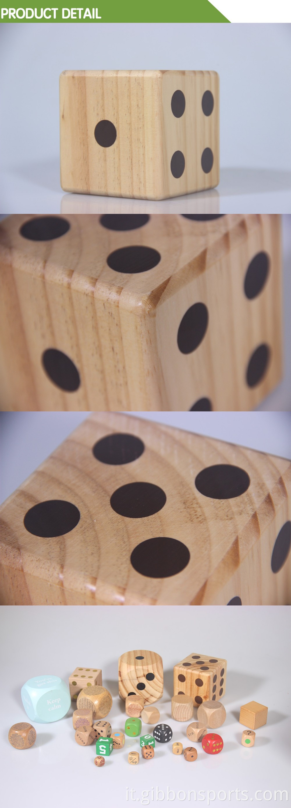 wooden yard dice